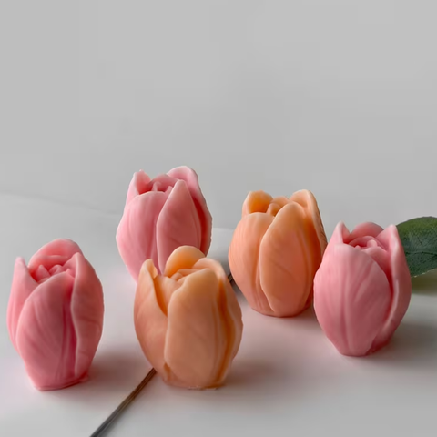 Molde Tulipán en Botón 3D