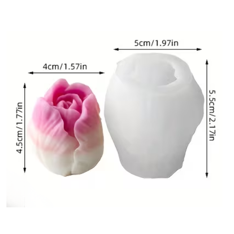 Molde Tulipán en Botón 3D