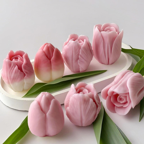 Molde Tulipán en Botón 3D