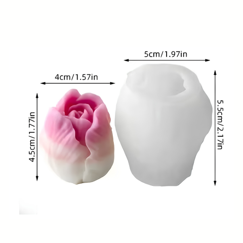 Molde Tulipán en Botón 3D