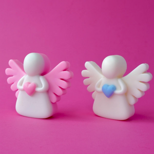 Molde Vela de Ángel Corazón 2D