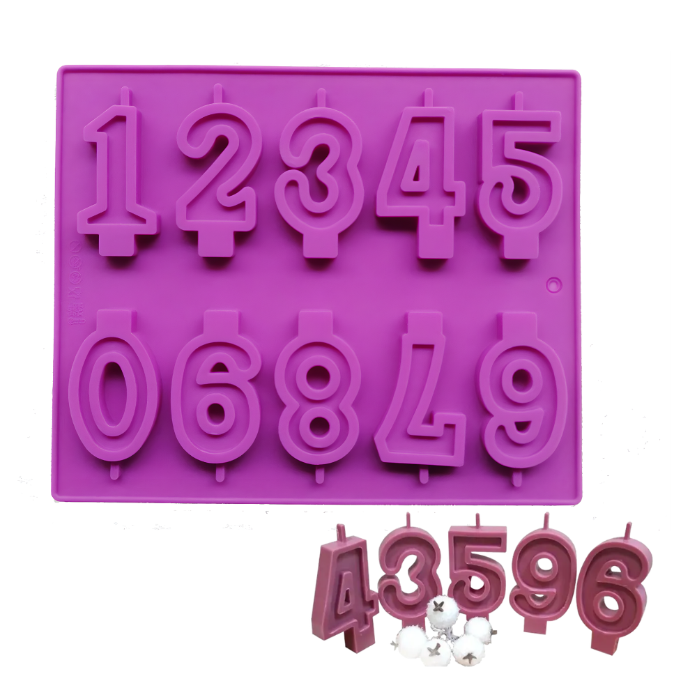 Molde Velas Números Cumpleaños