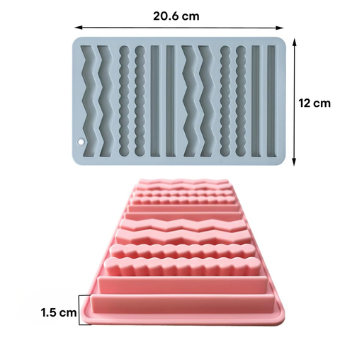 Molde Mix Velas Zig Zag