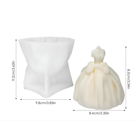 Molde Vestido con Moño 3D