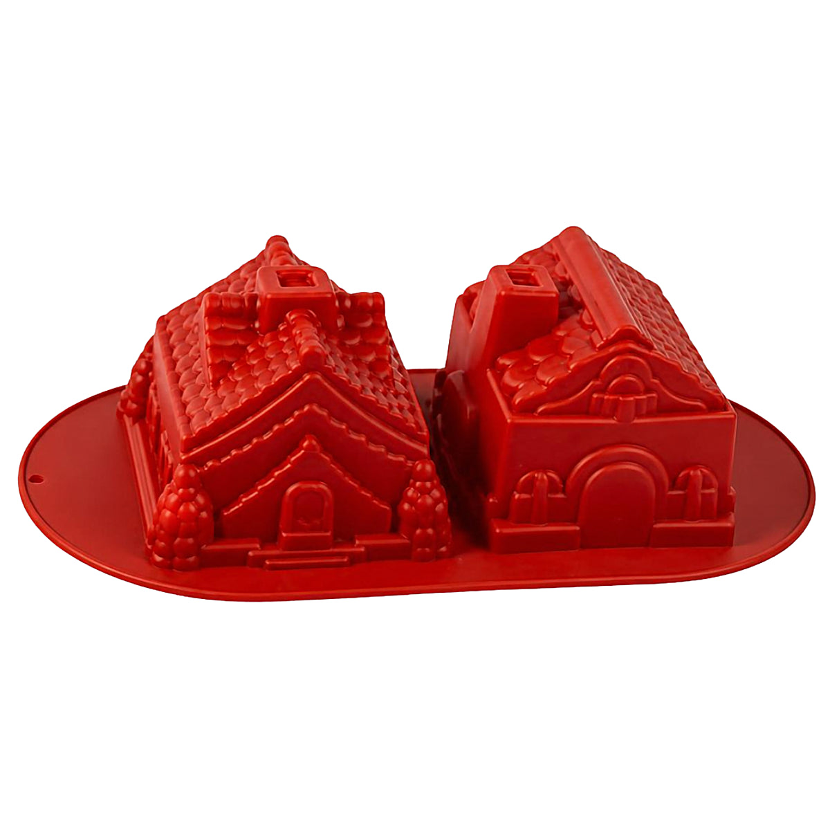 Molde de Silicón dos casitas navideñas para manualidades navideñas
