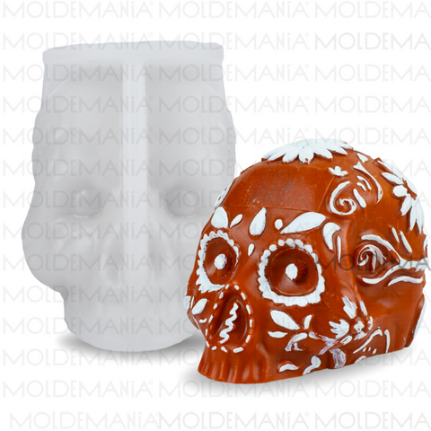 Molde Calavera de Azúcar Grande 3D