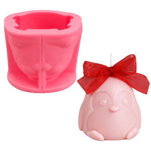 Molde de Silicón pingüino para manualidades navideñas