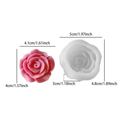 Molde Rosa Abriendo 3D