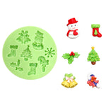 Molde de Silicón diseño XMAS para manualidades navideñas