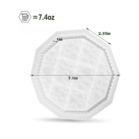Molde Base Decagonal para resina