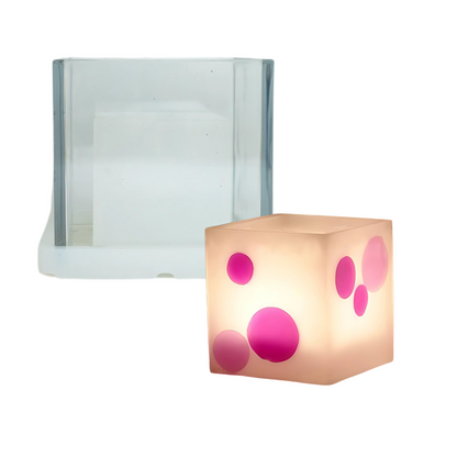 Molde Para Vela Pantalla de Acrílico Cubo Chico