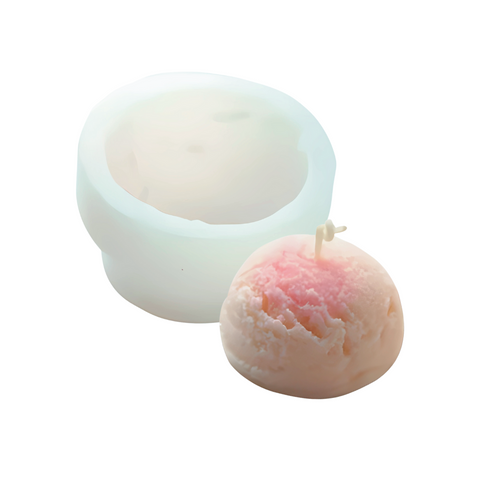 Molde de Silicón Bola de Helado para vela