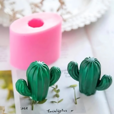 Molde de Silicón cactus chico 3D