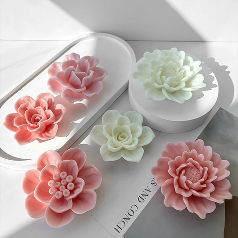 Molde Flor Pétalos vela 3D