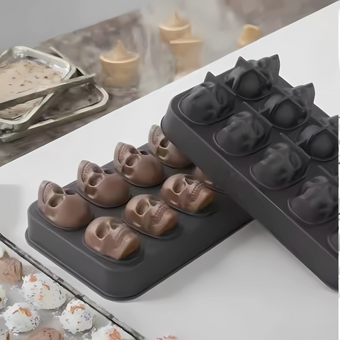 Molde de Cráneos 3D Silicón Premium 10 Cavidades