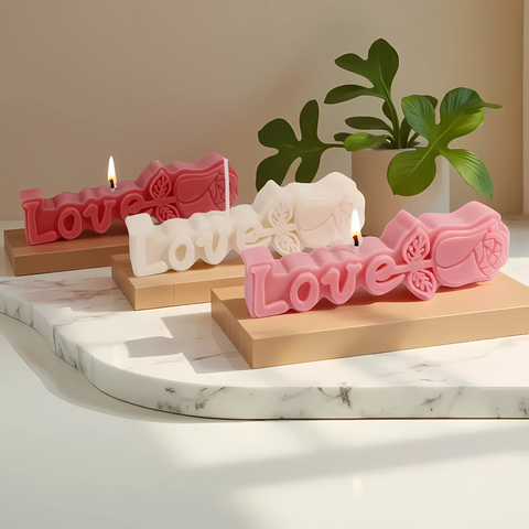 Molde Rosa Romántica Love 2D