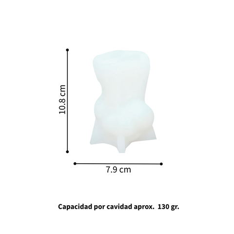 Molde Perrito Puddle 3D para Vela