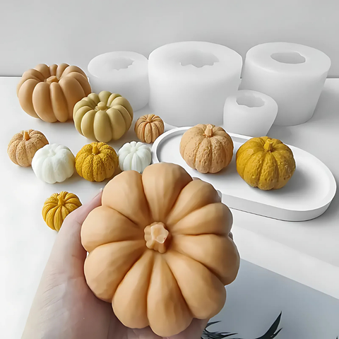 Molde calabaza 9 cm para vela 3D