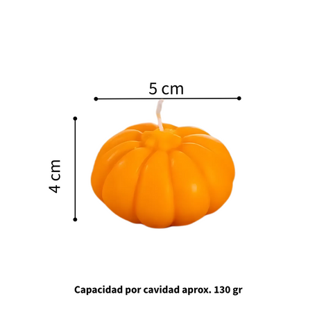 Molde Calabaza 5 cm con Tallo 3D