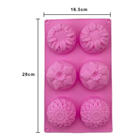 Molde de Silicona Flores Mixtas y Margaritas