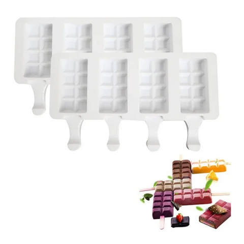 Molde de Paletas Cuadradas (4 Cavidades)