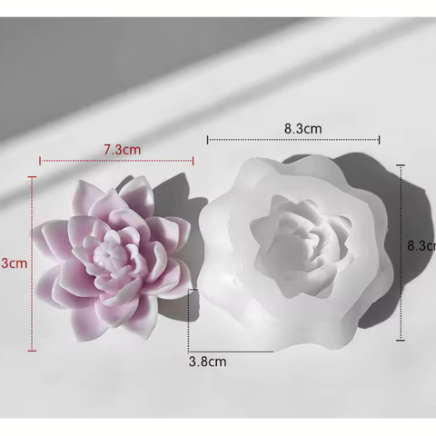 Molde 3D para Vela Flor de loto.
