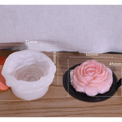 Molde para Vel 3D Peonia abriendo.