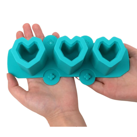 Molde 3 Macetas Corazón