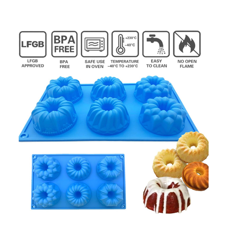 Molde 6 flores para Flanes y Gelatinas