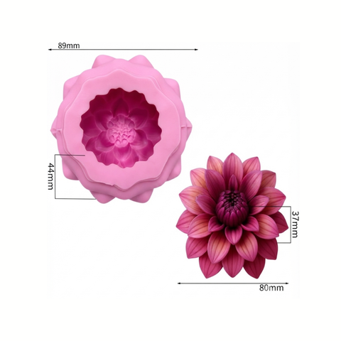 Molde 3D Flor Dalía para Vela.