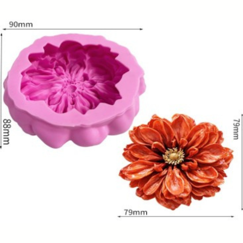Molde 3D para Vela Flor Peonia Japonesa.