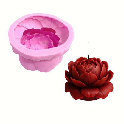 Molde Flor Abriendo para Vela 3D
