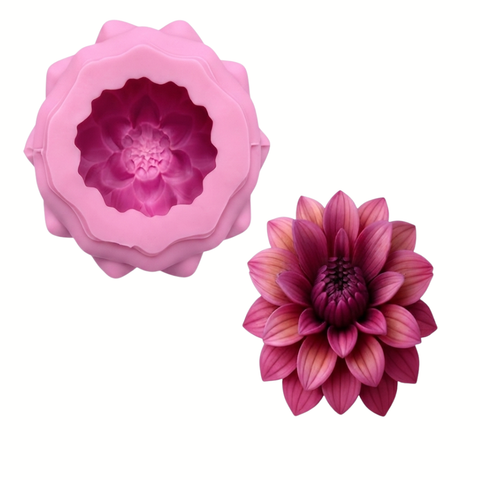 Molde 3D Flor Dalía para Vela.