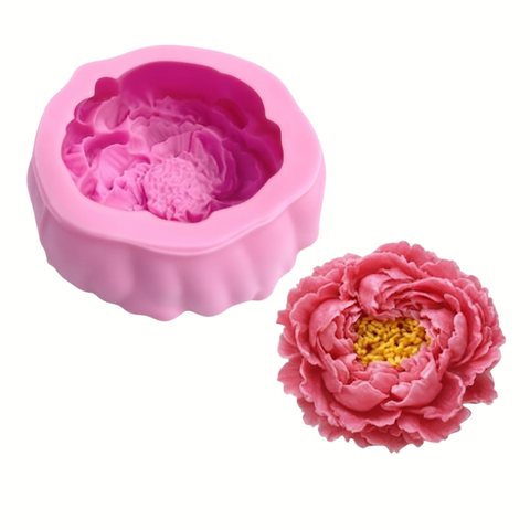 Molde 3D para Vela Flor Peonia tipo Anémona.