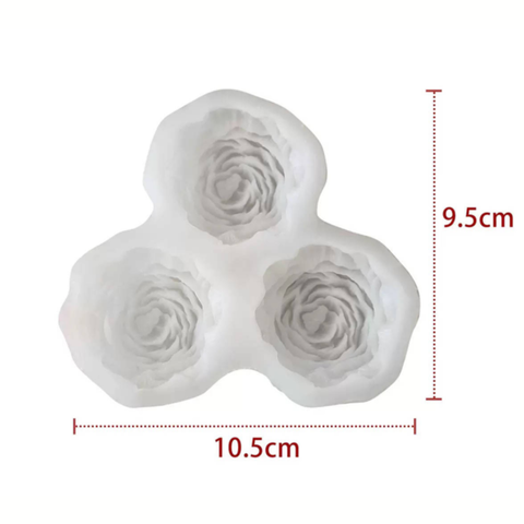 Molde para Vela 3D 3 Peonias.