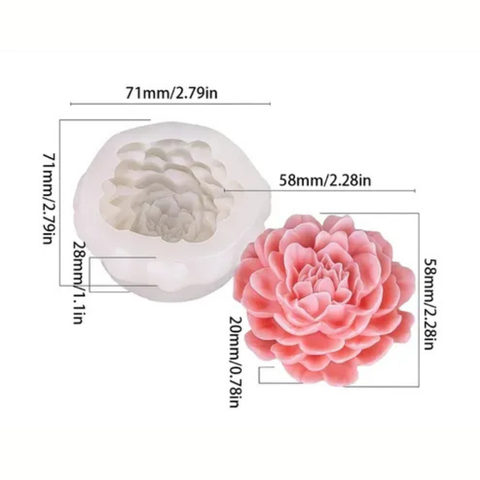 Molde Flor Aérea 3D para Velas