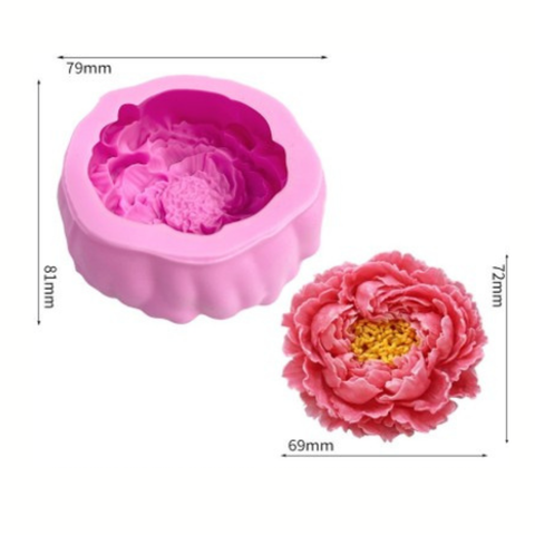 Molde 3D para Vela Flor Peonia tipo Anémona.