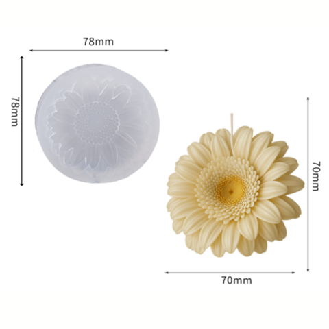 Molde 3D para Vela Girasol.