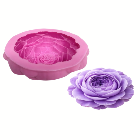 Molde 3D Flor Peonia doble para Velas.