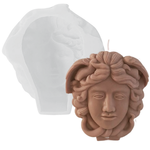 Molde Silicón Medusa Cabeza Jumbo 2D Decorativa