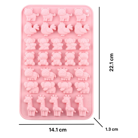 Molde Mini Animales Zoo