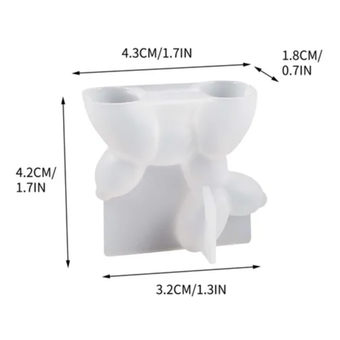 Molde de Silicona Perro de Globo Mini (4.3cm) - Ideal para Resina y Colgantes
