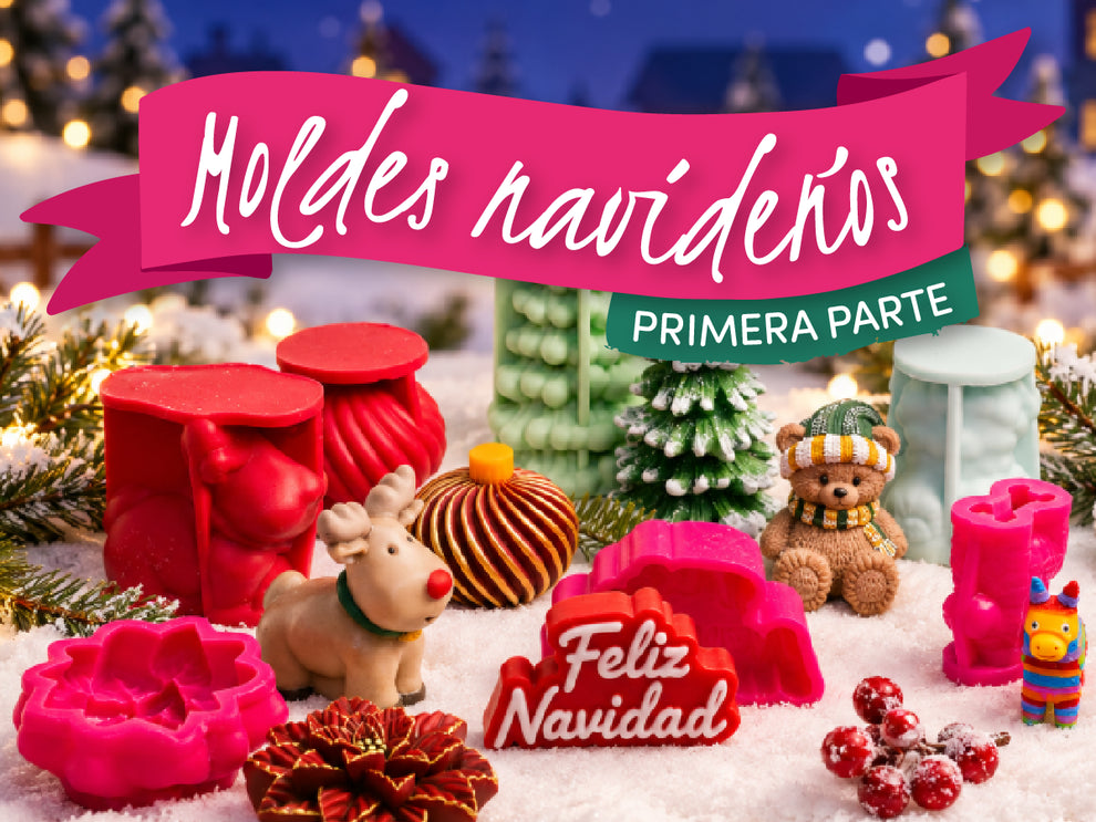Primera parte de los moldes navideños que llegaron a moldemania para velas, jabones, chocolates, gelatinas y repostería para versión movil