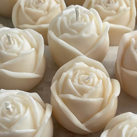 Molde Rosa Botón Grande 3D