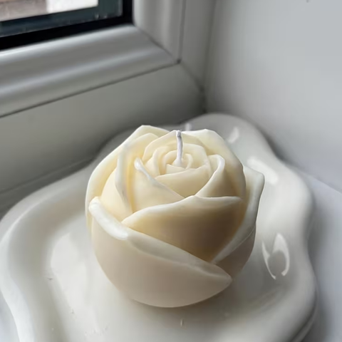 Molde Rosa Botón Grande 3D