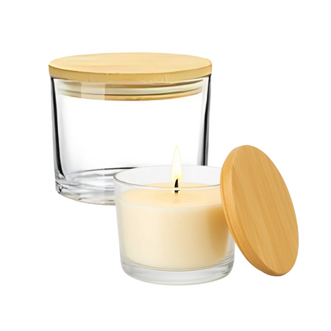Frascos de Vidrio con Tapa de Madera para Manualidades