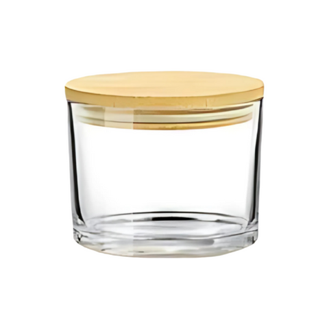 Frascos de Vidrio con Tapa de Madera para Manualidades