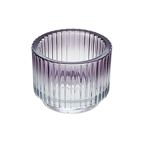 Frasco Porta Vela Rayas Morado 9.2x7cm 230 ml
