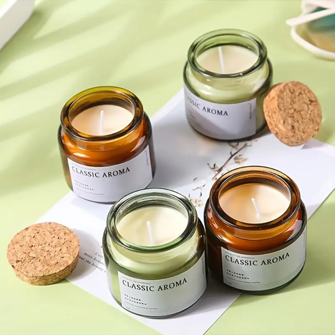 Frasco de cristal con tapa de corcho 200 ml.