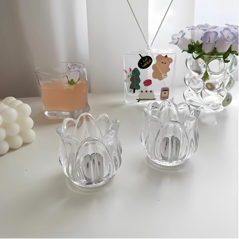 Frasco Porta Vela Tulipán 7 cm